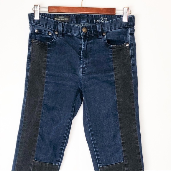 EUC J. Crew Mid Rise Blocked Matchstick Jeans - Picture 3 of 10